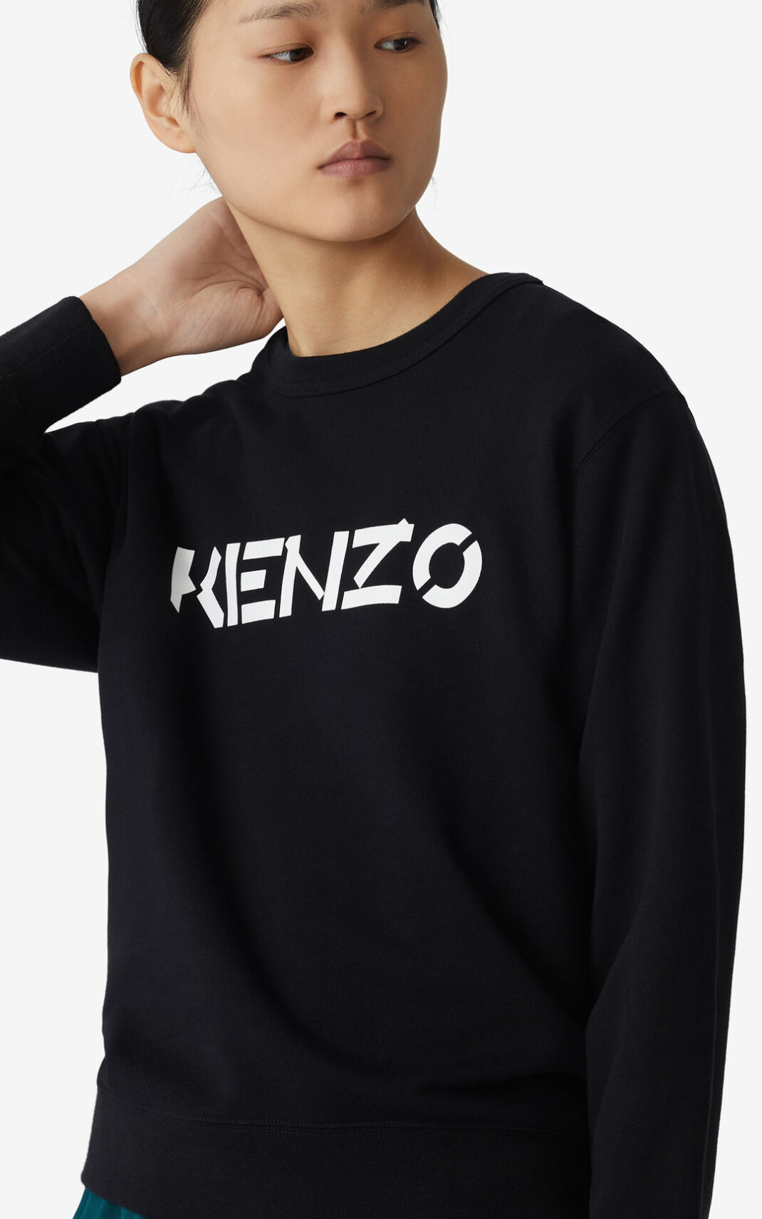 Kenzo Logo φούτερ γυναικεια μαυρα | GR503048